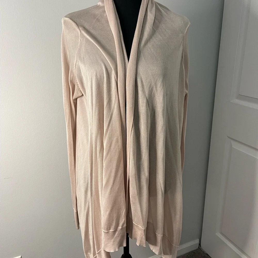 H&M l Silk Blend Open Front Cardigan l Size M/L l NWT l Poshmark - Picture 2 of 10